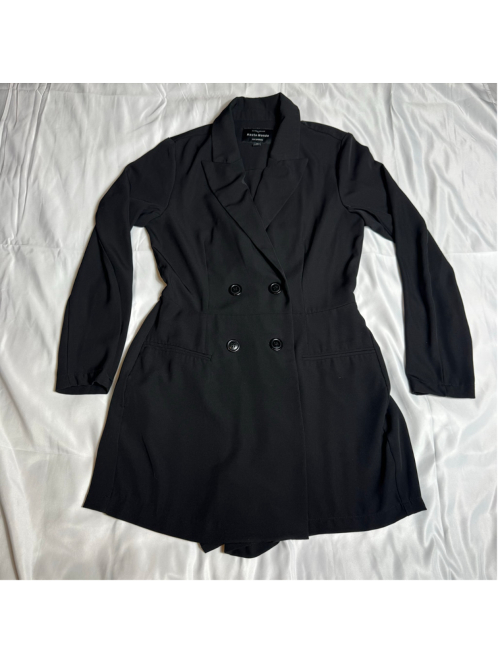 Women's Haute Monde Black Blazer Romper Size S